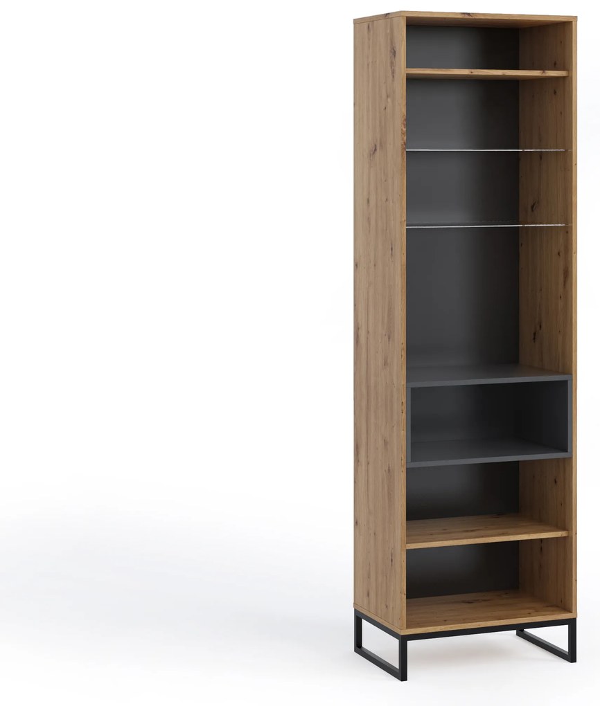 Vitrina Oliver WIT60 (Alb + Stejar artisan). 1051801