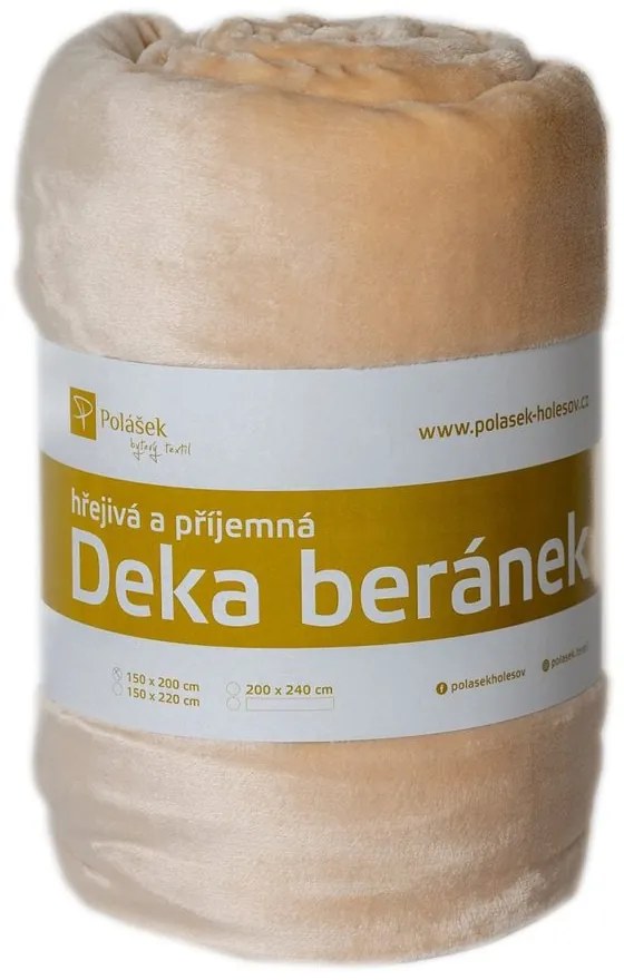 Pătură din microflanel cu imitație de mielușel