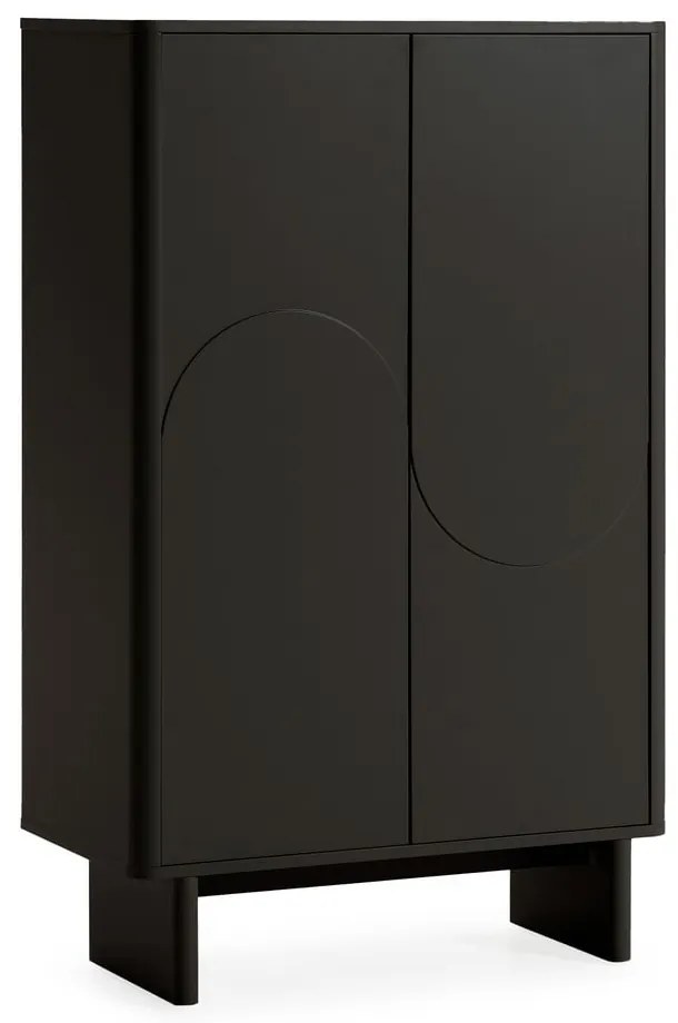 Dulap negru 80x130x40 cm Solei – MOME