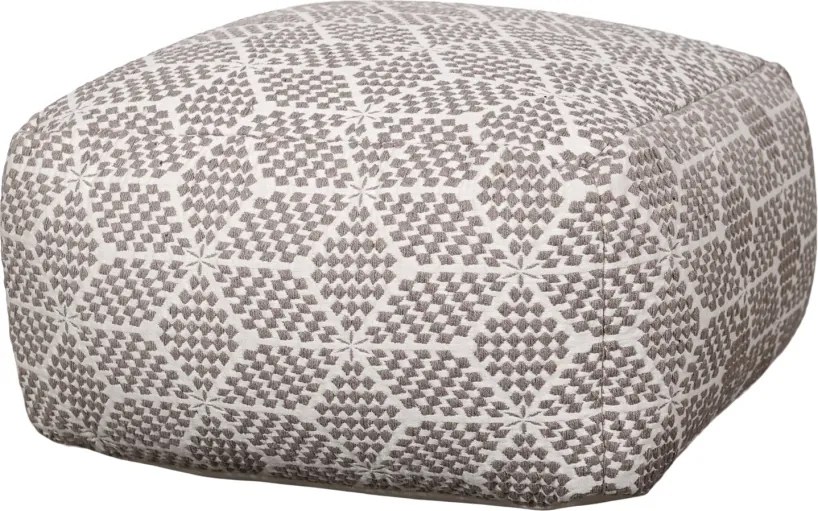 Pouf mocca din bumbac si fibre reciclate, "Lounge"