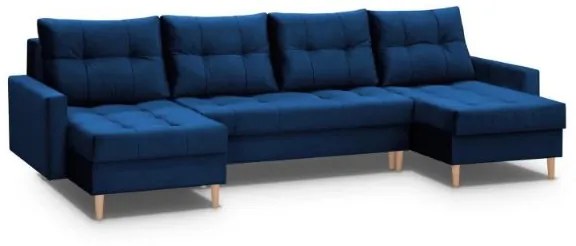 Coltar extensibil forma U albastru inchis Scandi