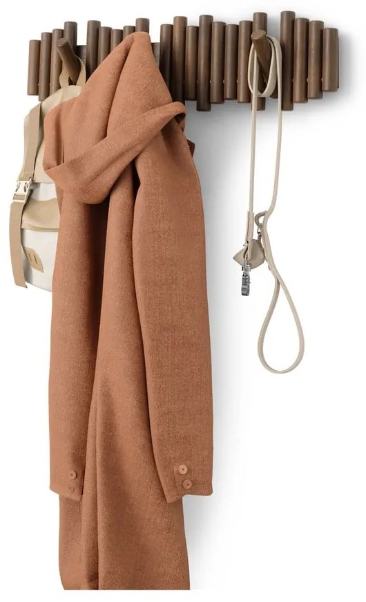 Cuier de perete maro închis din lemn de pin 61 cm Picket – Umbra