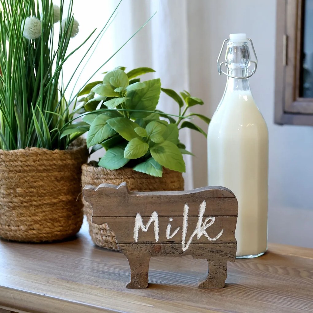 Decoratiune din lemn de pin, Milk