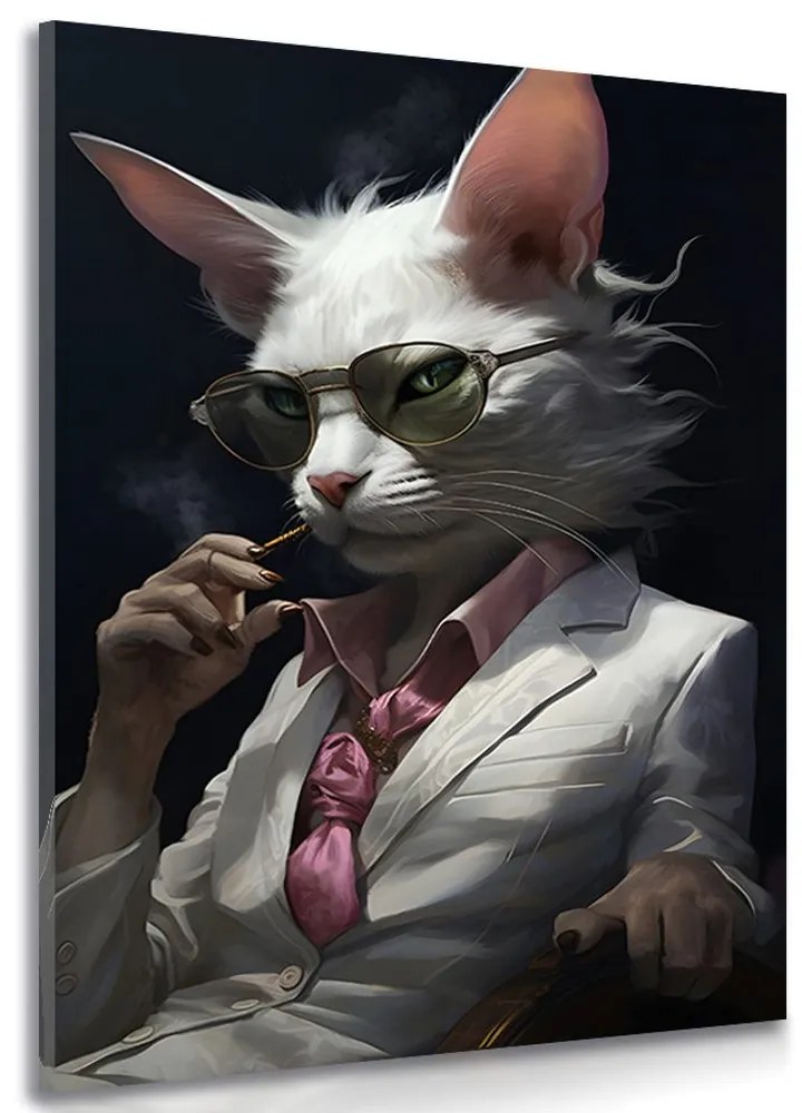 Tablou animal gangster pisică