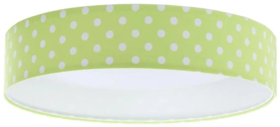 LED Plafonieră GALAXY KIDS LED/24W/230V verde cu buline albe