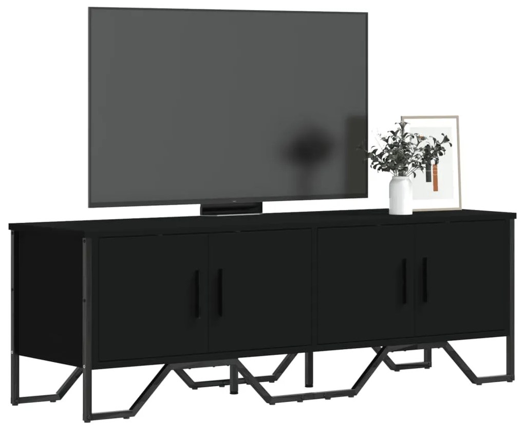 vidaXL Dulap TV, negru, 122x34x41 cm, lemn prelucrat