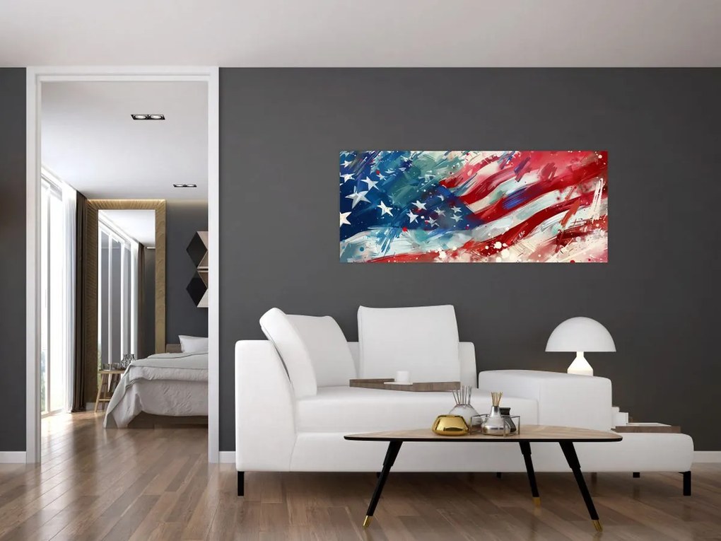 Tablou - Steagul SUA (120x50 cm)