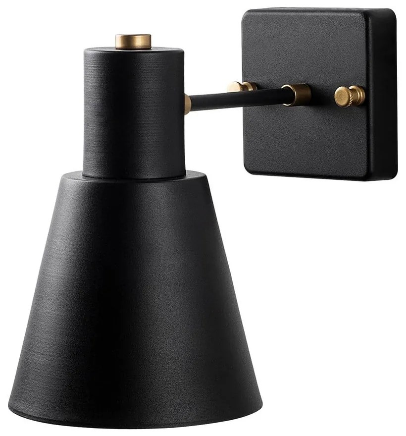 Aplică de perete neagră/aurie ø 14 cm Funnel – Opviq lights