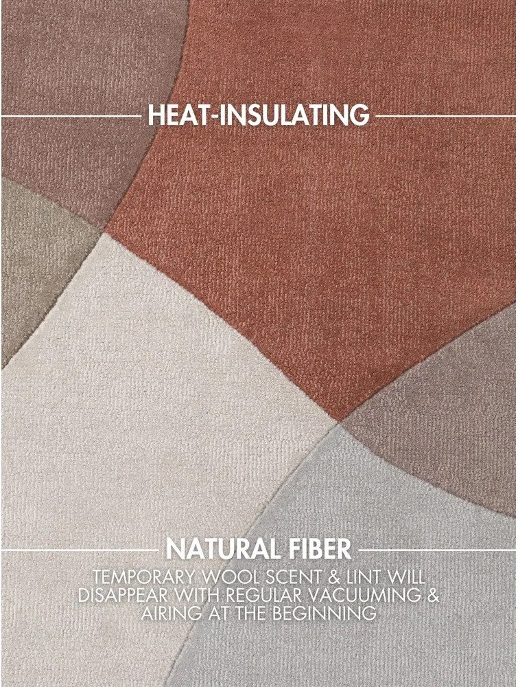 Covor bej țesut manual rotund din lână ø 160 cm Hackney Clarissa – Ted Baker