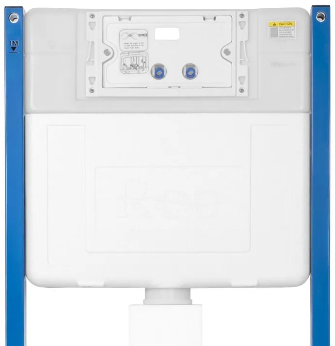 Cadru WC incastrat K011A-Q Rea cu buton T alb sticla