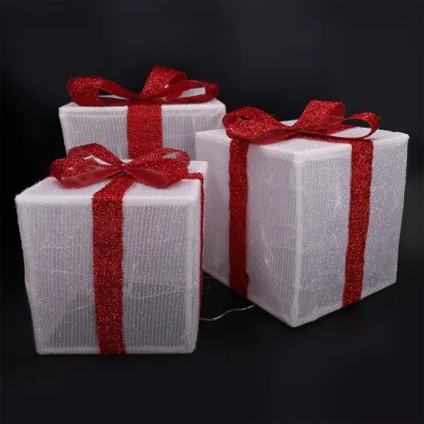 Brilagi - Set de 3 decorațiuni LED de Crăciun pentru exterior, 2,6 W, alimentare 3x AA, IP44, cadouri