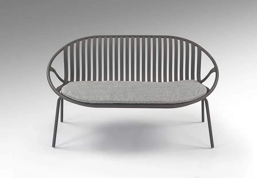 Set mobilier de exterior din 4 piese Saori gri inchis
