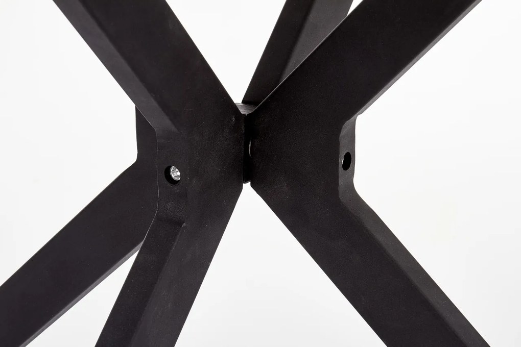 Masa rotunda MDF + sticla + metal Avelar - d 120 x h 76 cm