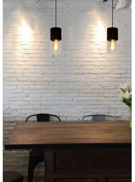 Lustră pe cablu ZINO 1xE27/60W/230V neagră Lucide 74410/01/65