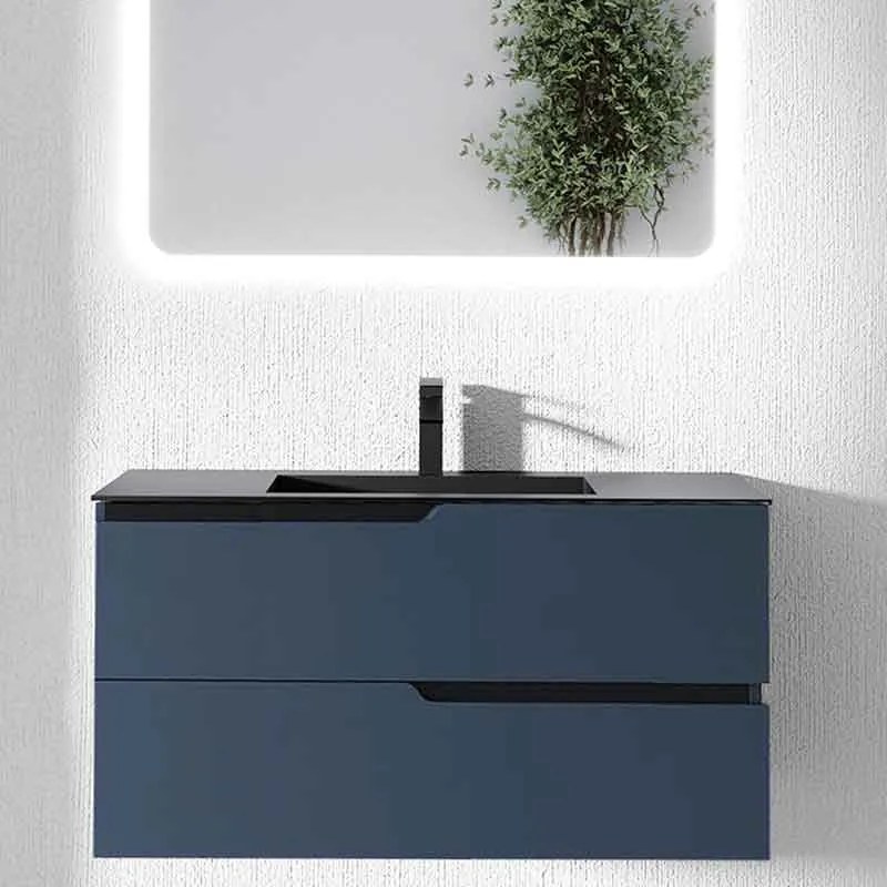 Mobilier pentru lavoar incastrat Fluminia Bari 80 bleumarin