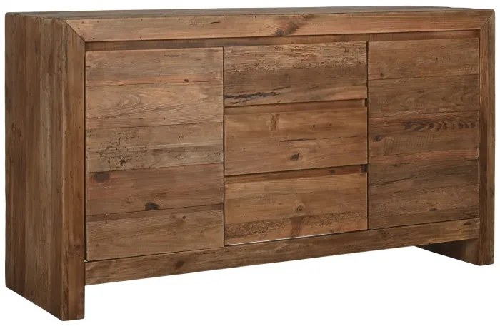 Bufet, natur, din lemn de pin reciclat, Albarel
