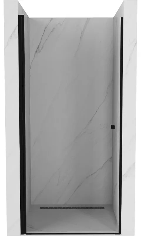 Mexen Pretoria ușa de duș cu balamale 80 cm, transparent, Neagră - 852-080-000-70-00