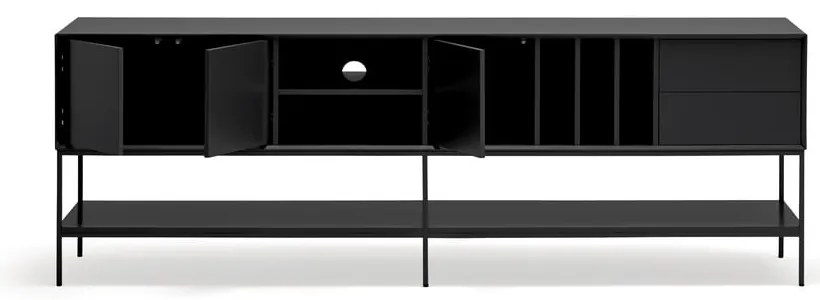 Comodă TV neagră 220x74x45 cm Platt – Teulat