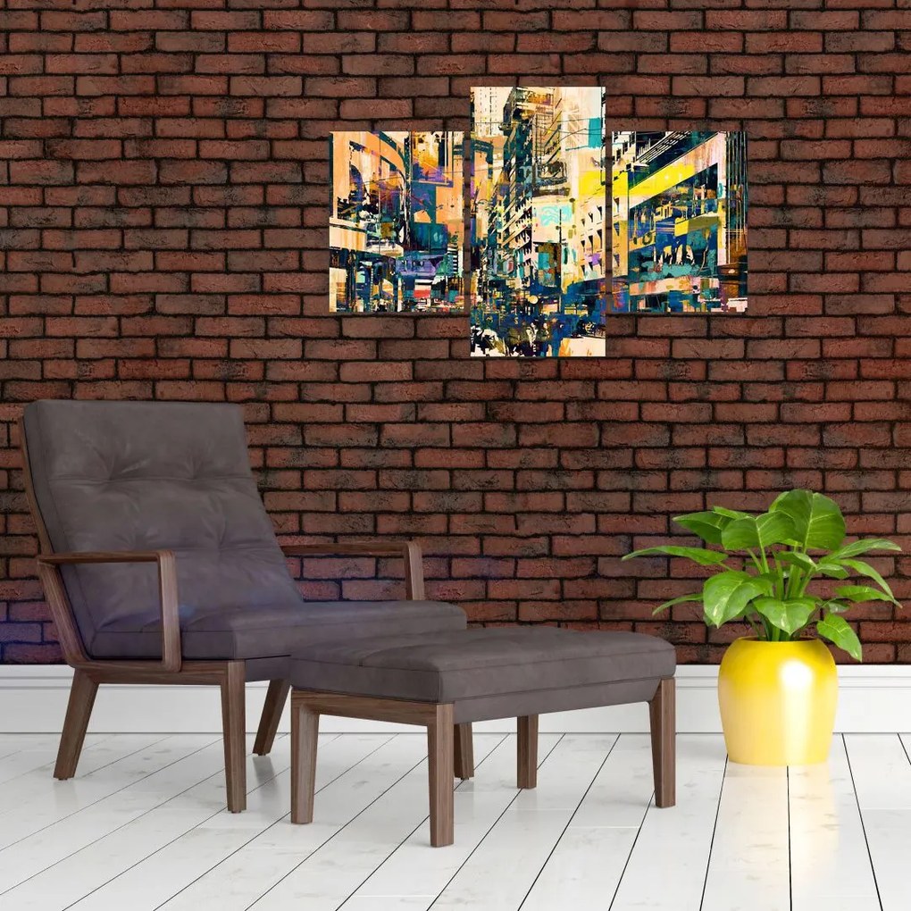 Tablou abstacțiunii pictate (90x60 cm)