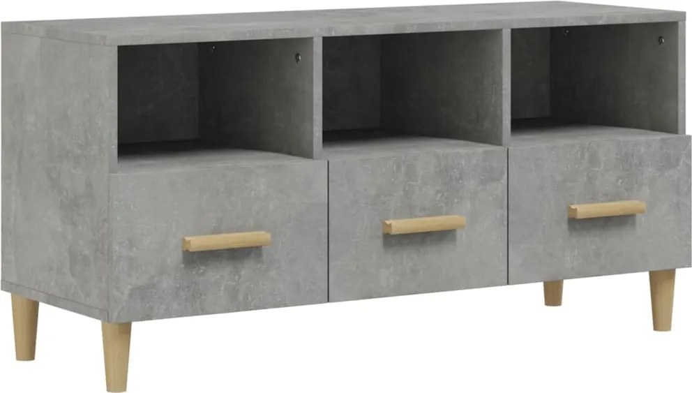 vidaXL Dulap TV, gri beton, 102x36x50 cm, lemn prelucrat