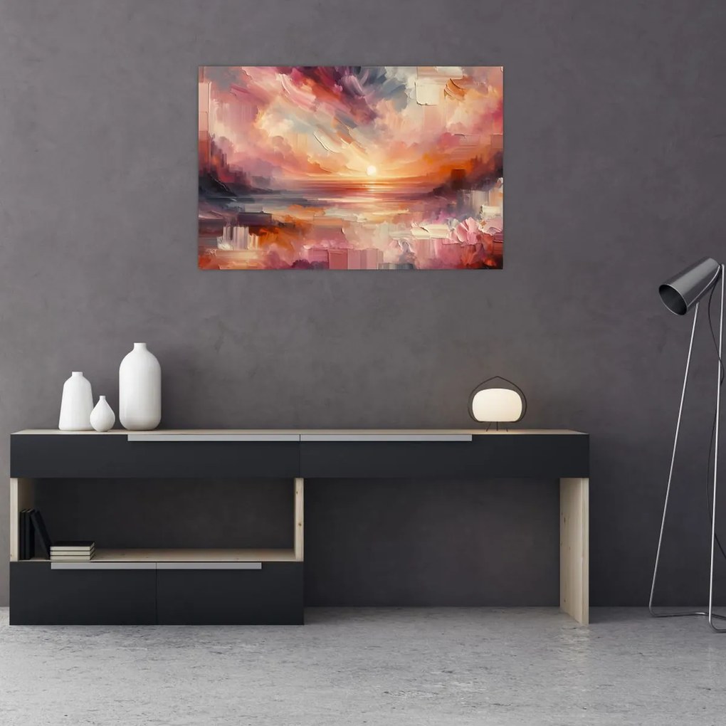 Tablou - Răsărit pictat (90x60 cm)