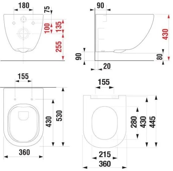 JIKA H8667140000001 -  Vas WC suspendat MIO + capac WC SoftClose MIO