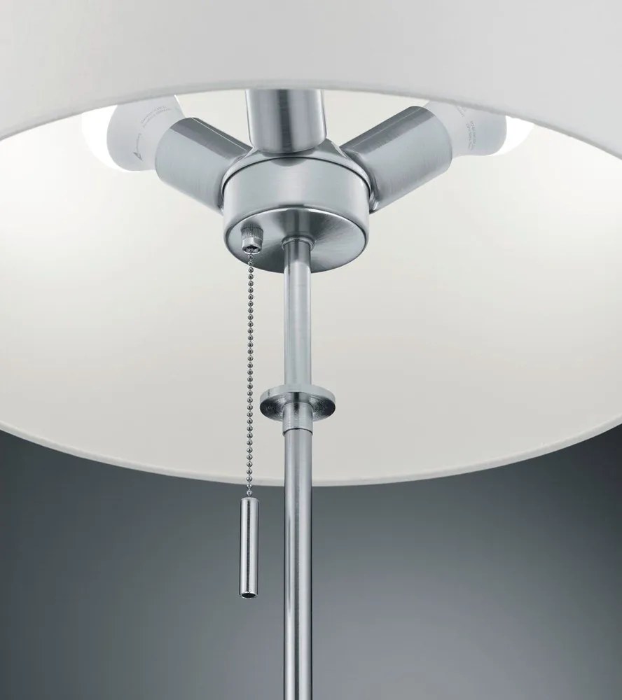 Lampadar argintiu cu abajur textil (înălțime 180 cm) Lyon – Trio