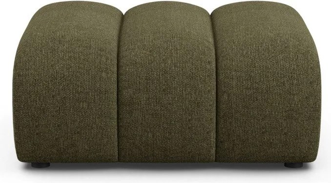 Taburet verde cu tapițerie din chenille Lupine – Micadoni