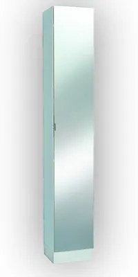 Dulap baie înalt cu oglindă pelipal Wien, 1 ușă, MDF, 195,5x32,5 cm, alb
