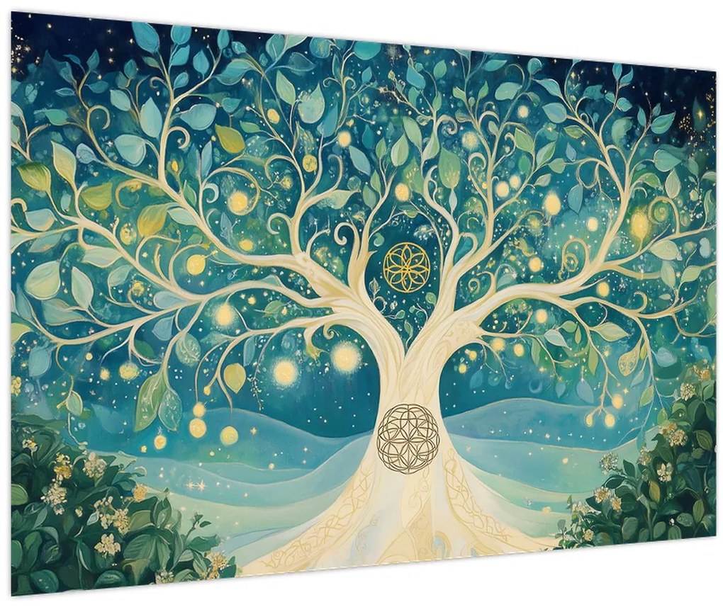 Tablou – Arbore magic cu spirale (90x60 cm)