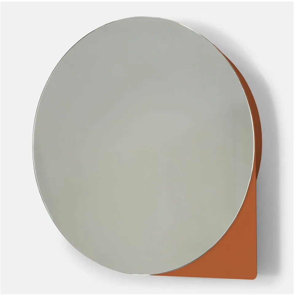 Dulap de baie teracotă suspendat/cu oglindă din metal 55x55 cm Sonnet – Spinder Design