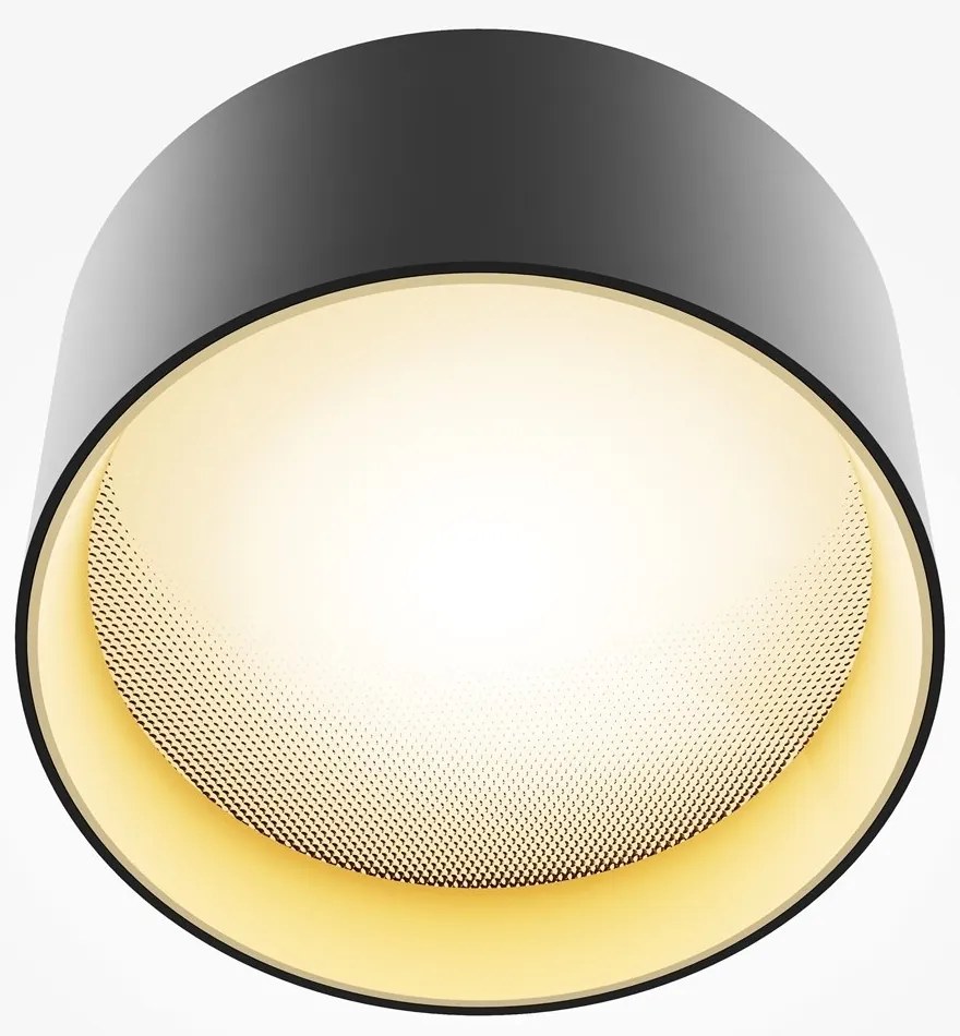 Spot LED aplicat design tehnic Vega D-14cm negru/auriu