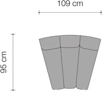 Modul canapea design LUX Lando, Catifea albastra