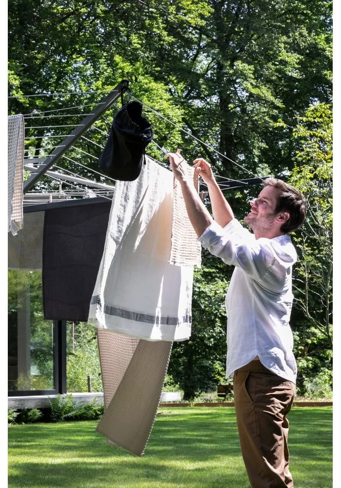 Uscător de rufe gri antracit pentru grădină 50 m Topspinner – Brabantia