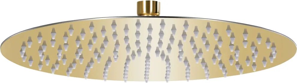 vidaXL Cap de duș tip ploaie rotund, auriu, 30 cm, oțel inoxidabil