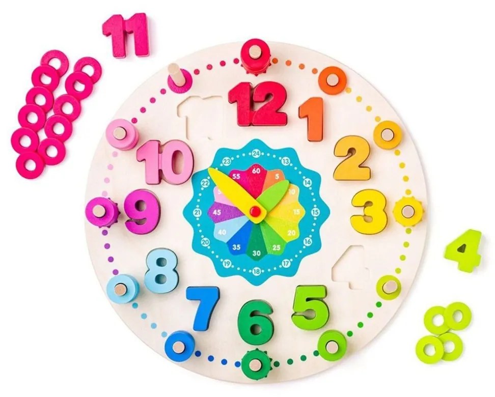 Jucarie din lemn - Ceas didactic cu matematica