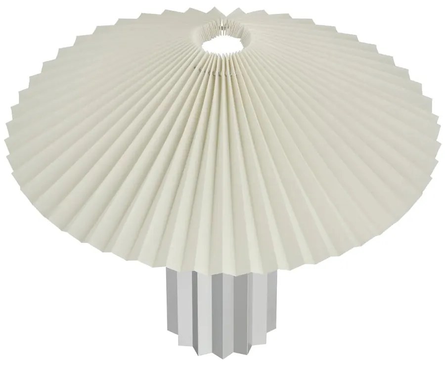 Veioză albă-argintie cu intensitate reglabilă cu abajur textil (înălțime 36 cm) Taite – Blomus