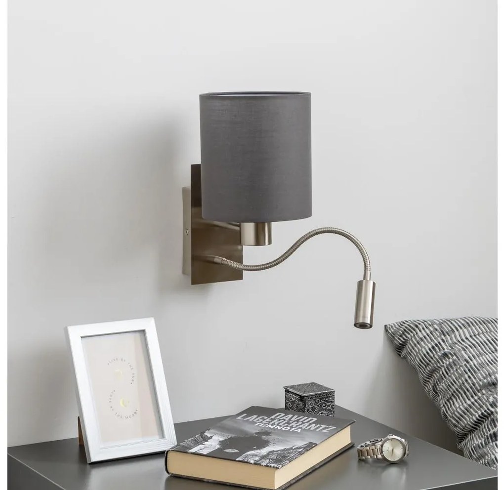 Lampă LED de perete Brilagi NUBILA 1xE27/25W/230V + LED/3W crom/antracit