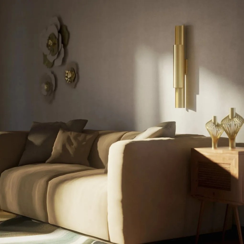 Aplica de perete tubulara din alama personalizabila Venere