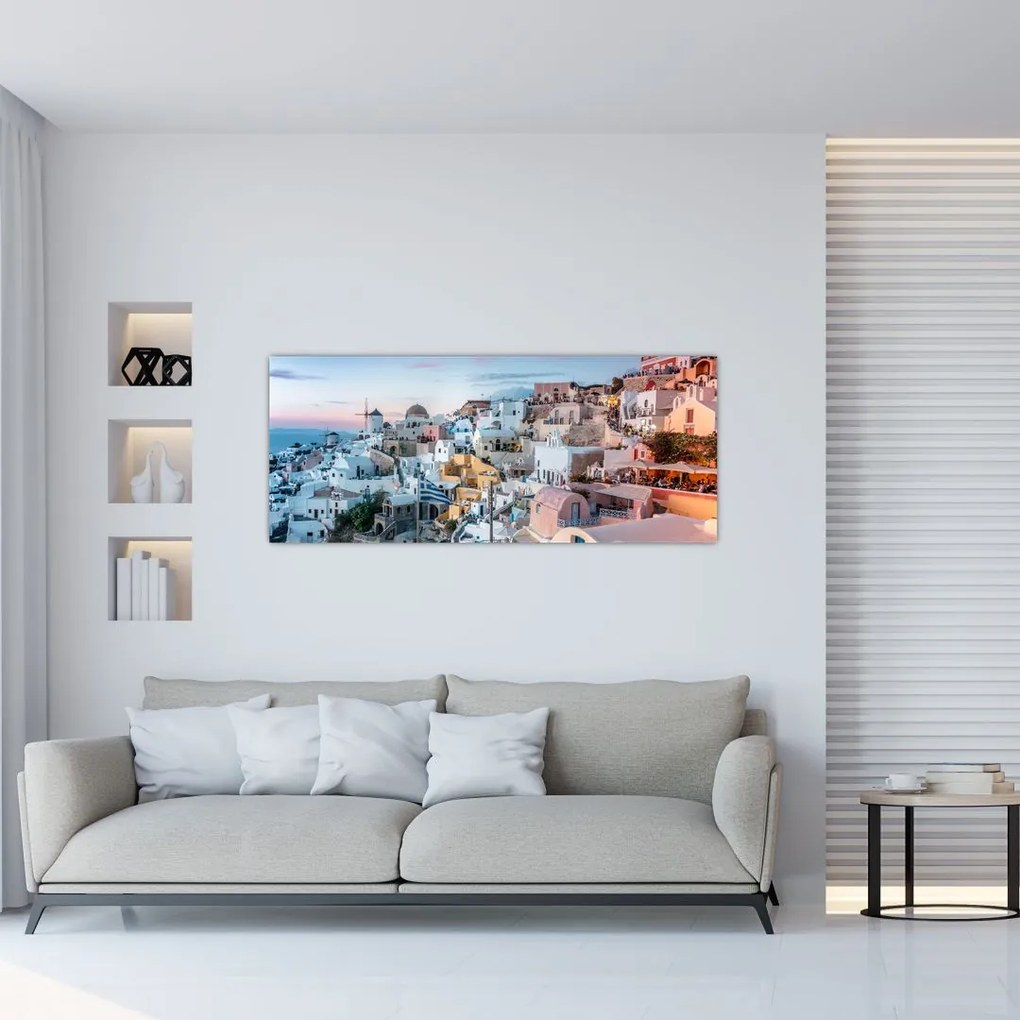 Tablou - Amurg în Santorini (120x50 cm), în 40 de alte dimensiuni noi