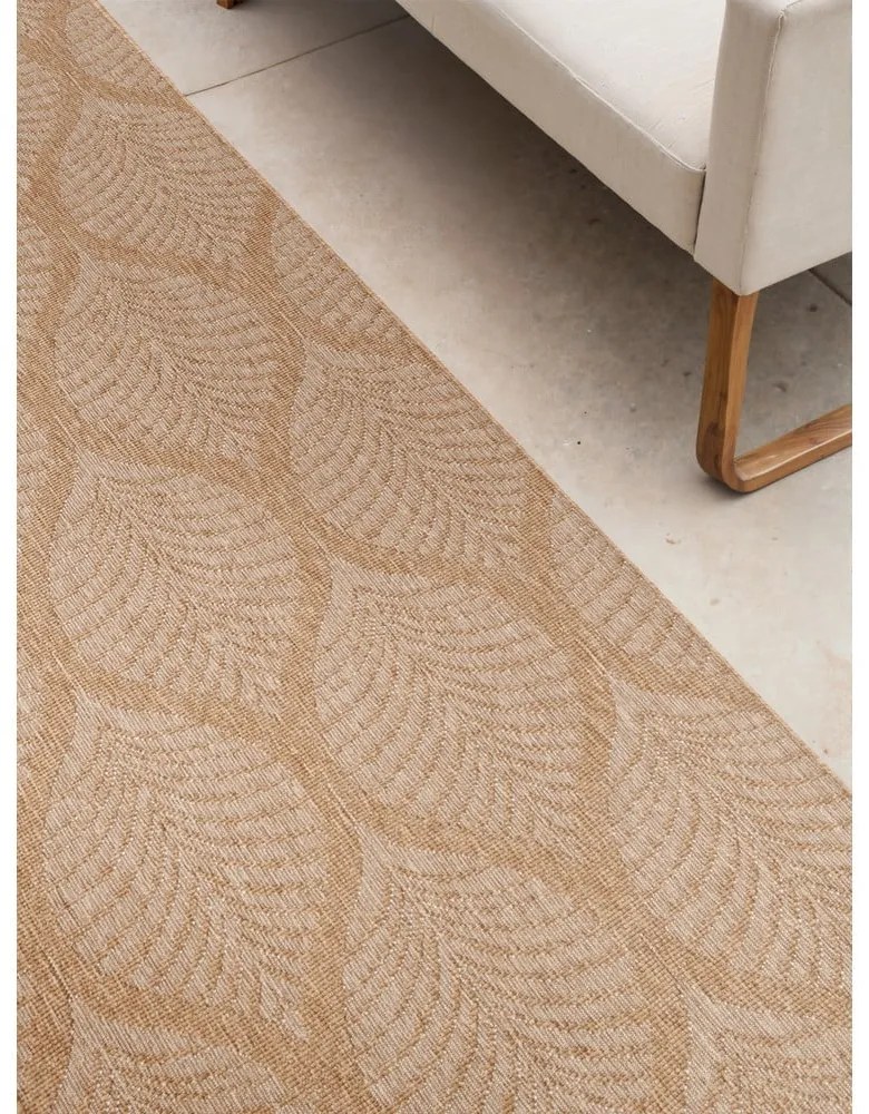 Covor tip traversă pentru interior și exterior bej/fildeș 80x250 cm Duet Liora – NORTHRUGS