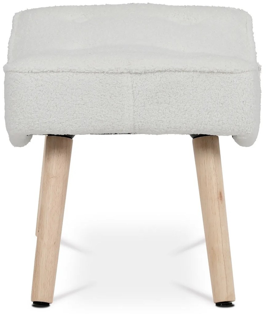 Taburet Bouclé WT2, alb