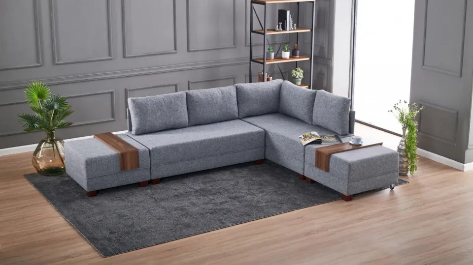 Coltar Extensibil Fly Corner Sofa Bed Right, Gri