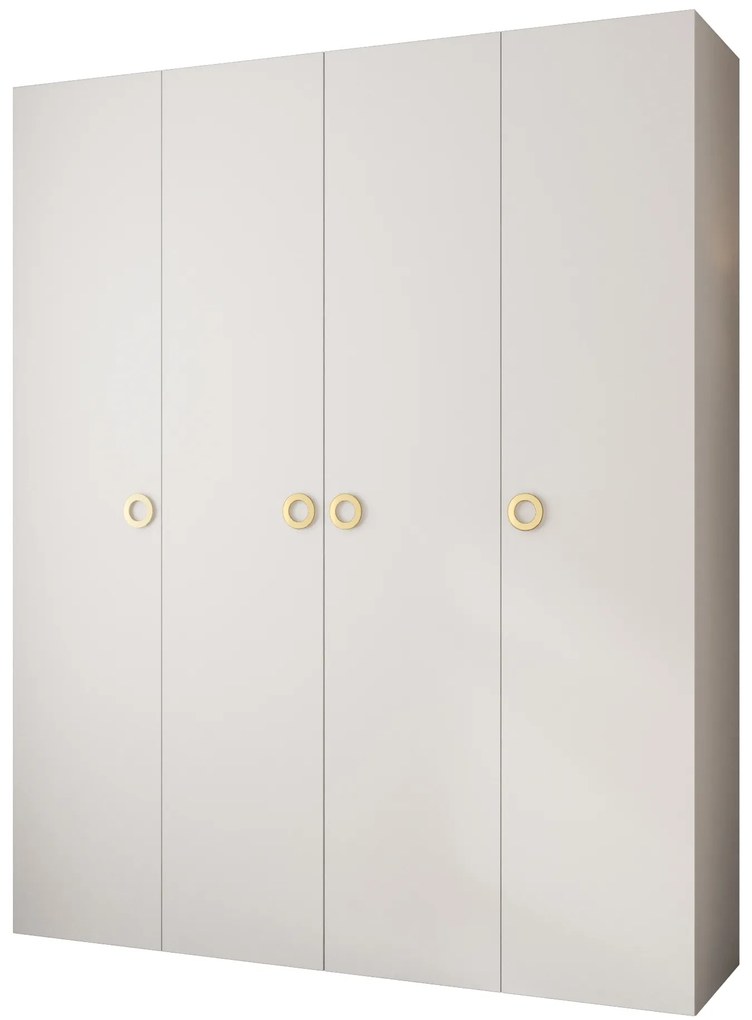 Dulap de haine 200 cm Carmela 40-1 (alb + Auriu). 1126542