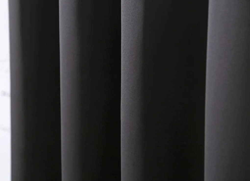 Draperie OXFORD LIGHT 140x250 cm, negru Agatat: Rejansa