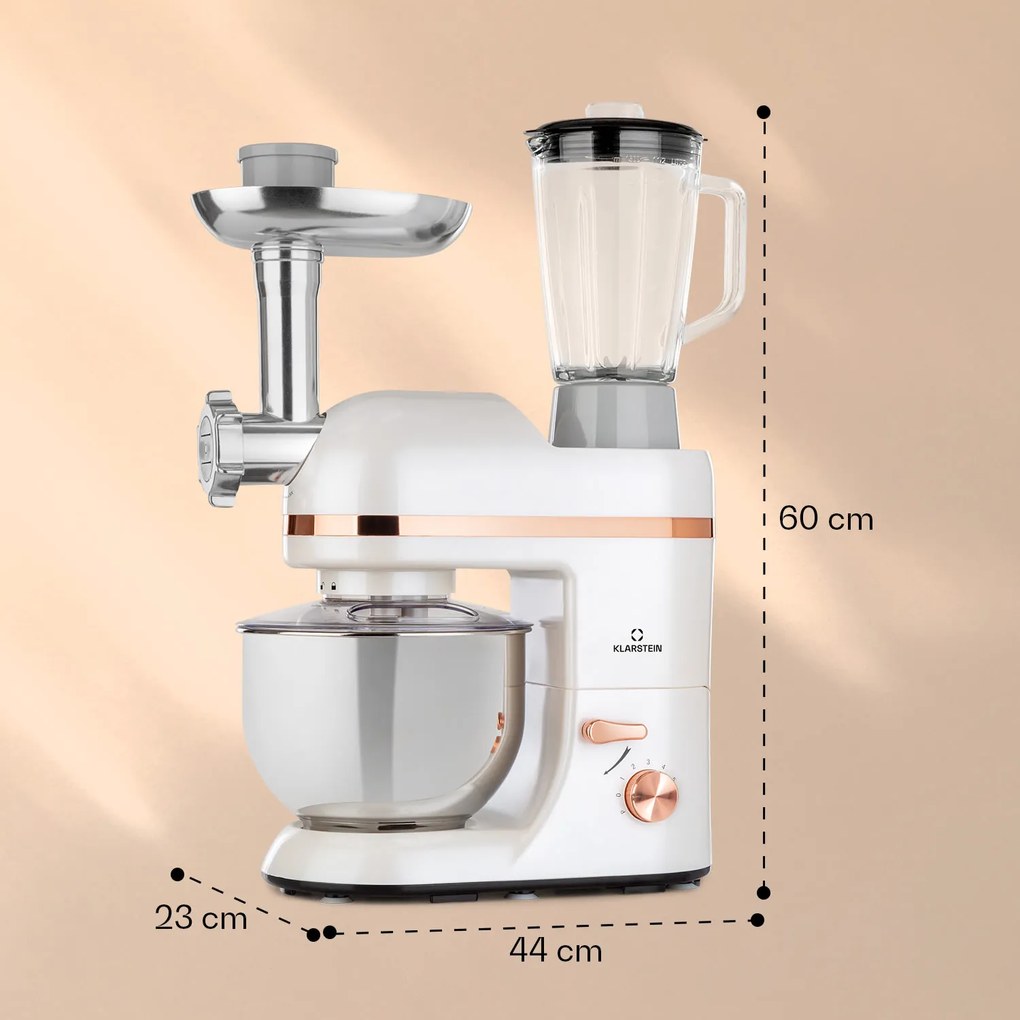 Lucia Elegance, robot de bucătărie, blender, mașină de tocat carne, 2000W, fără BPA