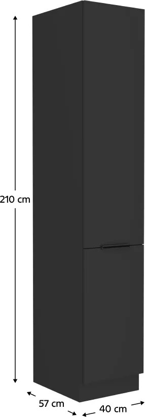 Dulap înalt, negru, SIBER 40 DK-210 2F