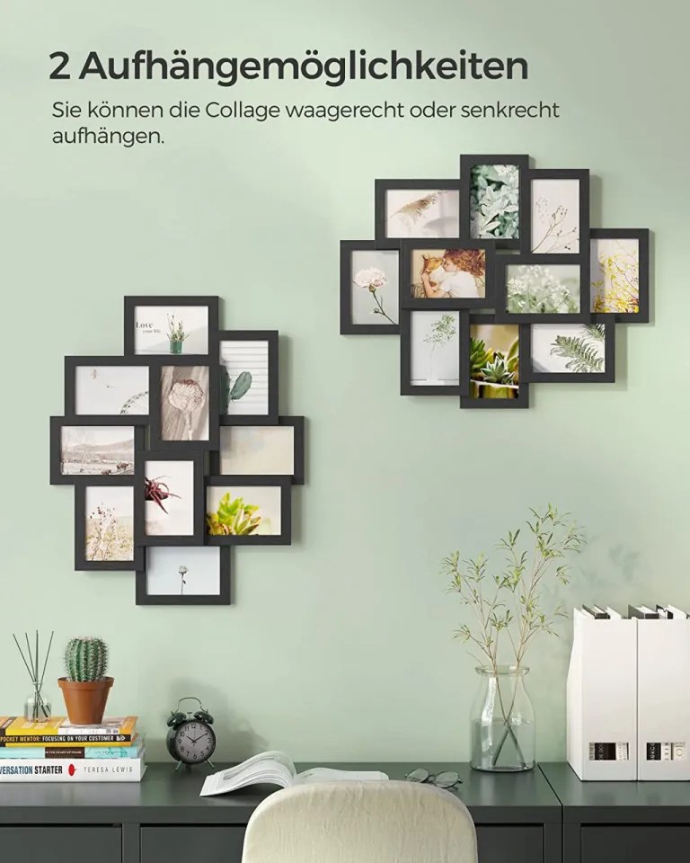 Set 10 Rame Foto, MDF, Negru