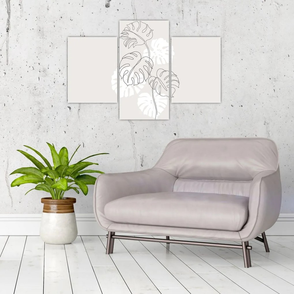 Tablou - Linia de artă monstera N⁰3 (90x60 cm)
