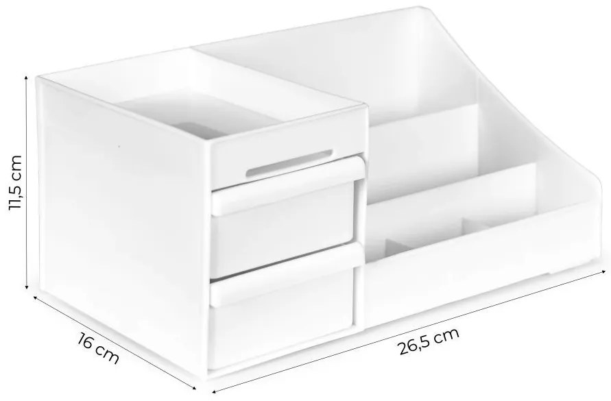 Organizator cosmetice 26,5 x 16 x 11,5 alb